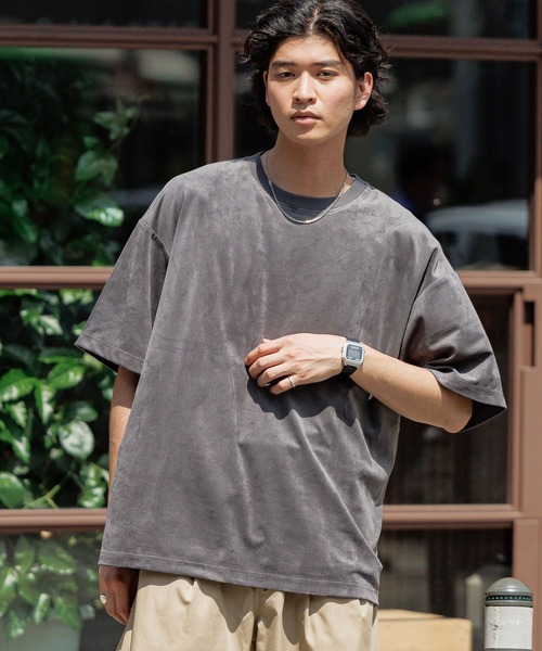 RAGEBLUE（レイジブルー）の「カットスウェード/ビッグシルエットTシャツ（Tシャツ/カットソー・メンズ・アイボリー/ネイビー/ベージュ/グレー・MEDIUM/LARGE）」の13枚目の写真