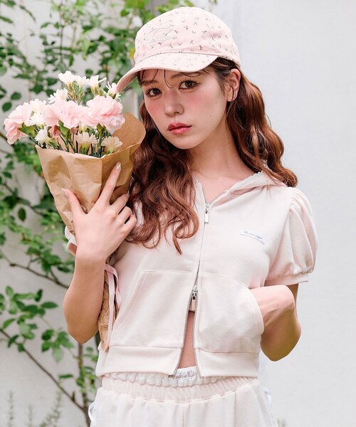 OLIVE des OLIVE（オリーブデオリーブ）の「花柄キャップ（キャップ・レディース・ネイビー/ピンク/アイボリー・FREE）」の20枚目の写真