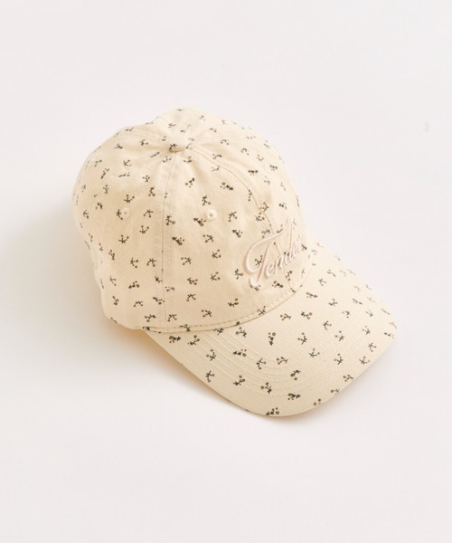OLIVE des OLIVE（オリーブデオリーブ）の「花柄キャップ（キャップ・レディース・ネイビー/ピンク/アイボリー・FREE）」の2枚目の写真