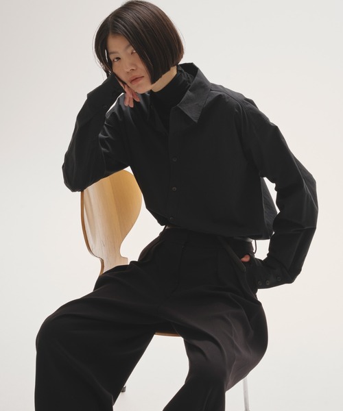 TODAYFUL（トゥデイフル）の「Typewriter Box Shirts（シャツ/ブラウス・レディース・ブラック/オリーブ/ピンクベージュ/キナリ・FREE）」の6枚目の写真