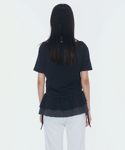 tシャツ PLACE STUDIO／レイヤードドットフリルT レディース PLACE STUDIO／レイヤードドットフリルT（Tシャツ/カットソー
