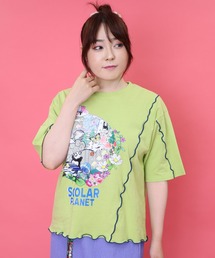 Tシャツ/カットソー（グリーン・カーキ/緑色系・花柄