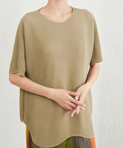 lesperance(レスぺランス)の「サマーニットプルオーバー(Tシャツ/カットソー・レディース・アイボリー/ブラック/カーキブラウン・フリー)」の10枚目の写真