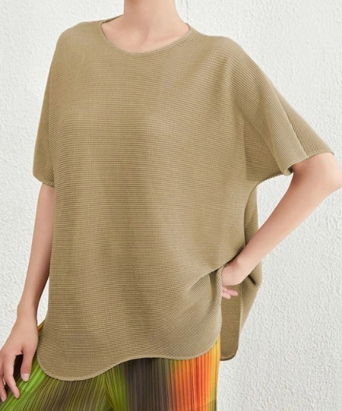 lesperance(レスぺランス)の「サマーニットプルオーバー(Tシャツ/カットソー・レディース・アイボリー/ブラック/カーキブラウン・フリー)」の9枚目の写真