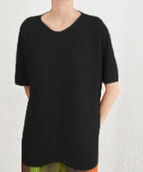 lesperance(レスぺランス)の「サマーニットプルオーバー(Tシャツ/カットソー・レディース・アイボリー/ブラック/カーキブラウン・フリー)」の4枚目の写真
