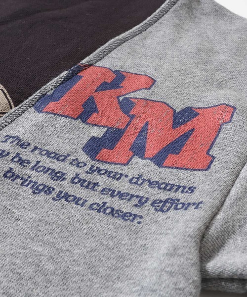 KRIFF MAYER Lady's Collection（クリフメイヤーレディースコレクション）の「【本体綿100％】リメイク風ざっくり裏毛スウェット（スウェット・レディース・グレー/カラフル/パープル/イエロー/ベージュ・LARGE/MEDIUM）」の14枚目の写真