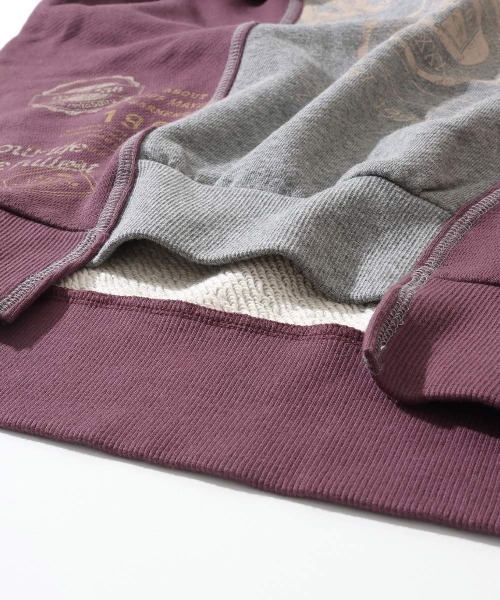KRIFF MAYER Lady's Collection（クリフメイヤーレディースコレクション）の「【本体綿100％】リメイク風ざっくり裏毛スウェット（スウェット・レディース・グレー/カラフル/パープル/イエロー/ベージュ・LARGE/MEDIUM）」の19枚目の写真