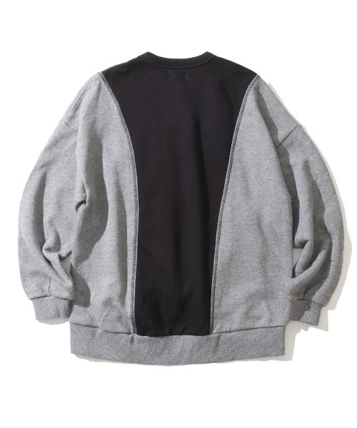 KRIFF MAYER Lady's Collection（クリフメイヤーレディースコレクション）の「【本体綿100％】リメイク風ざっくり裏毛スウェット（スウェット・レディース・グレー/カラフル/パープル/イエロー/ベージュ・LARGE/MEDIUM）」の21枚目の写真