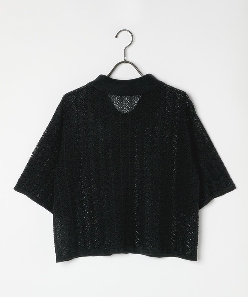 GEORGE'S(ジョージズ)の「透かし編みポロニット(ニット/セーター・レディース・オレンジ/アイボリー/ブラック/キャメル・SMALL/MEDIUM)」の20枚目の写真