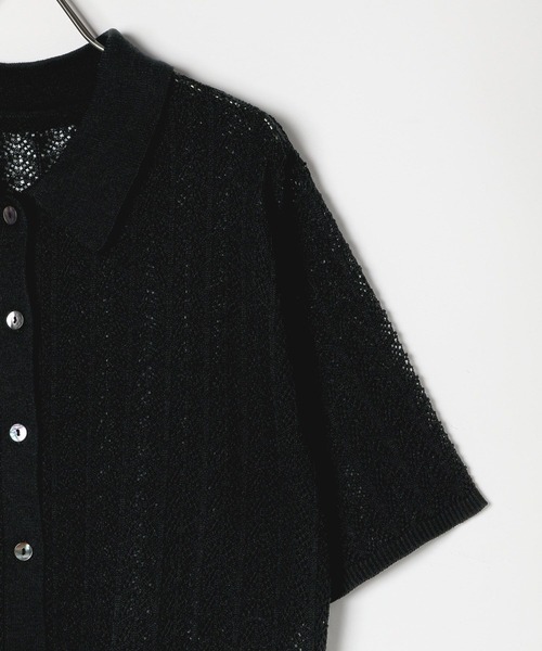 GEORGE'S(ジョージズ)の「透かし編みポロニット(ニット/セーター・レディース・オレンジ/アイボリー/ブラック/キャメル・SMALL/MEDIUM)」の22枚目の写真