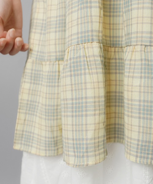 SPINNS（スピンズ）の「ティアードキャミワンピース/チェック/NEO森ガール（ワンピース・レディース・イエロー・ONESIZE）」の17枚目の写真