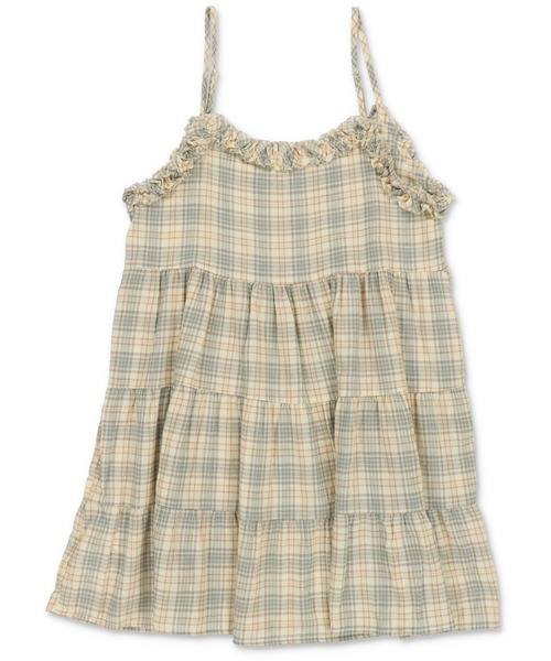 SPINNS（スピンズ）の「ティアードキャミワンピース/チェック/NEO森ガール（ワンピース・レディース・イエロー・ONESIZE）」の2枚目の写真