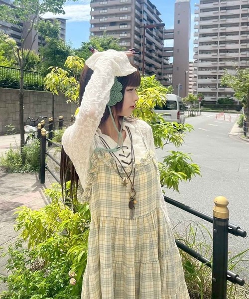ワンピース kameleon*size90 ロングワンピース .-- POMELO2 （グリーン） -MANGO - マンゴ