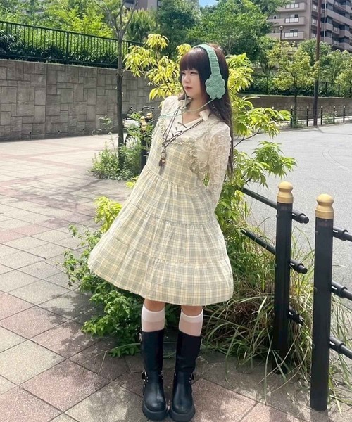 森 希少 ALGONQUINS ハーネス&アシンメトリー キャミワンピ AMBIDEX Store △○シャーリングドットパネルジャガード キャミ