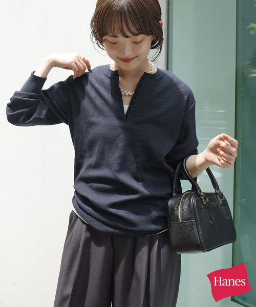 HANES/ヘインズ SLOBE別注 WAFFLE 2パックカットソー SLOBE IENA｜《予約》HANES/ヘインズ SLOBE別注 WAFFLE 2パック