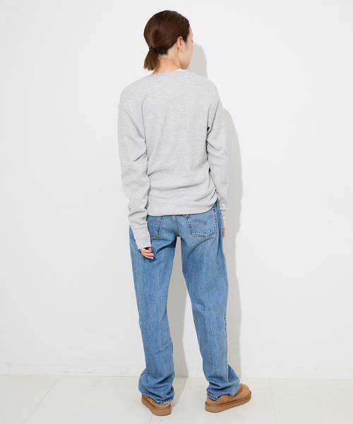 HANES（ヘインズ）の「HANES/ヘインズ SLOBE別注 WAFFLE 2パックカットソー（Tシャツ/カットソー・レディース・ベージュ/ネイビー/チョコ/グレー・FREE）」の13枚目の写真