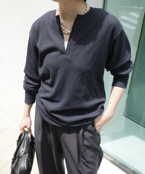 HANES/ヘインズ SLOBE別注 WAFFLE 2パックカットソー SLOBE IENA｜《予約》HANES/ヘインズ SLOBE別注 WAFFLE 2パック