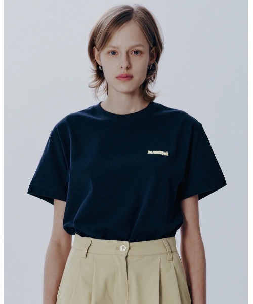MARITHE + FRANCOIS GIRBAUD(マリテフランソワジルボー)の「UNION LOGO TEE(Tシャツ/カットソー・レディース・ヘザーグレー/ネイビー/ホワイト・SMALL/MEDIUM/LARGE/X-LARGE)」の1枚目の写真