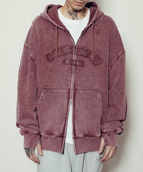 Subciety（サブサエティ）の「Double zip hoodie（パーカー・メンズ・バーガンディー/グレー/ブラック・X-LARGE/SMALL/MEDIUM/LARGE）」の3枚目の写真