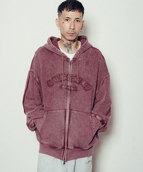 Subciety（サブサエティ）の「Double zip hoodie（パーカー・メンズ・バーガンディー/グレー/ブラック・X-LARGE/SMALL/MEDIUM/LARGE）」の20枚目の写真