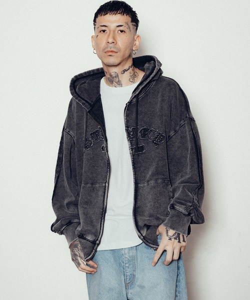 Subciety（サブサエティ）の「Double zip hoodie（パーカー・メンズ・バーガンディー/グレー/ブラック・X-LARGE/SMALL/MEDIUM/LARGE）」の9枚目の写真