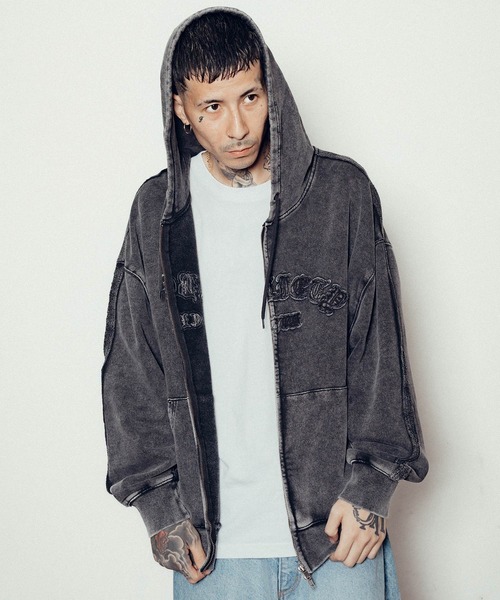 Subciety（サブサエティ）の「Double zip hoodie（パーカー・メンズ・バーガンディー/グレー/ブラック・X-LARGE/SMALL/MEDIUM/LARGE）」の10枚目の写真