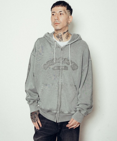 Subciety（サブサエティ）の「Double zip hoodie（パーカー・メンズ・バーガンディー/グレー/ブラック・X-LARGE/SMALL/MEDIUM/LARGE）」の15枚目の写真
