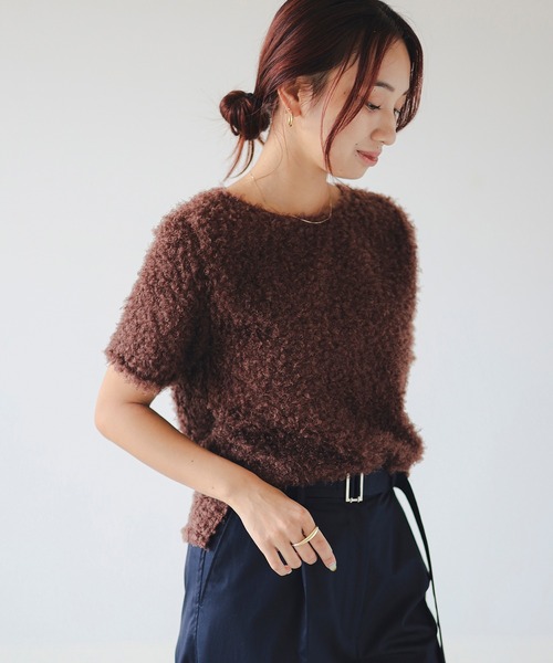 B:MING by BEAMS（ビーミングバイビームス）の「【手洗いOK】カール シャギー Tシャツ（Tシャツ/カットソー・レディース・ホワイト系その他5/ブラック/ブラウン/ブルー系その他・ONE SIZE）」の7枚目の写真