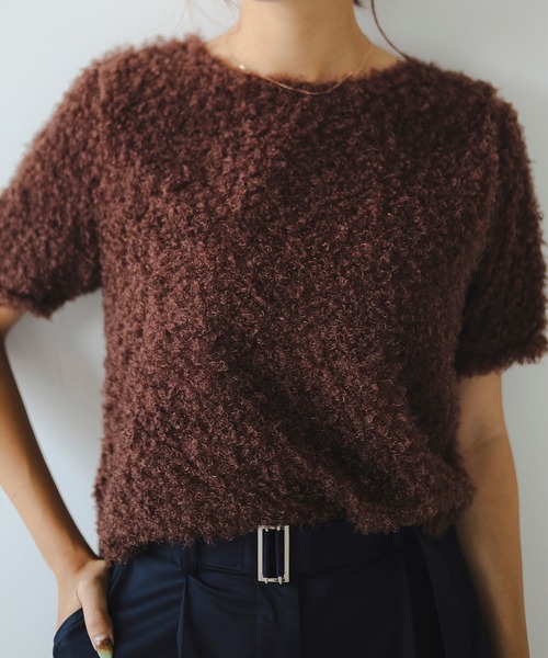 B:MING by BEAMS（ビーミングバイビームス）の「【手洗いOK】カール シャギー Tシャツ（Tシャツ/カットソー・レディース・ホワイト系その他5/ブラック/ブラウン/ブルー系その他・ONE SIZE）」の8枚目の写真