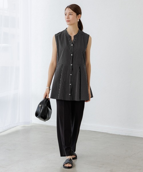セール】ストライプペプラムブラウス / 579948（シャツ/ブラウス