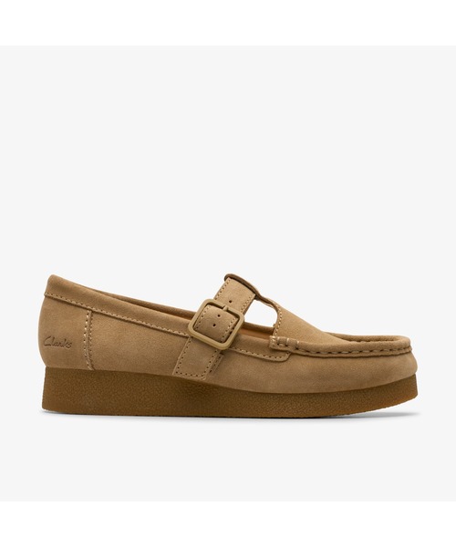 値下げ！美品！Clarks ワラビーモカシン ダークサンドスエード 25.5 Clarks デッキシューズ モカシン WallabeeEVOBt / ワラビー