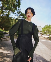 OMMO ニットカットソー　36美品 楽天市場】『アシメヘムライン風合いスラブニットソー』[n