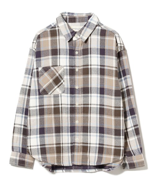 BEAMS BOY（ビームスボーイ）の「【2/5再値下げ】ワーク チェック シャツ（シャツ/ブラウス・レディース・グレー/アイボリー/ブルー・2/1）」の11枚目の写真