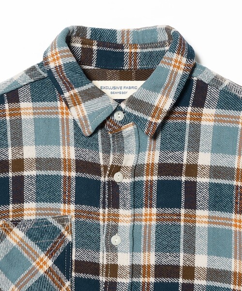 BEAMS BOY（ビームスボーイ）の「【2/5再値下げ】ワーク チェック シャツ（シャツ/ブラウス・レディース・グレー/アイボリー/ブルー・2/1）」の18枚目の写真