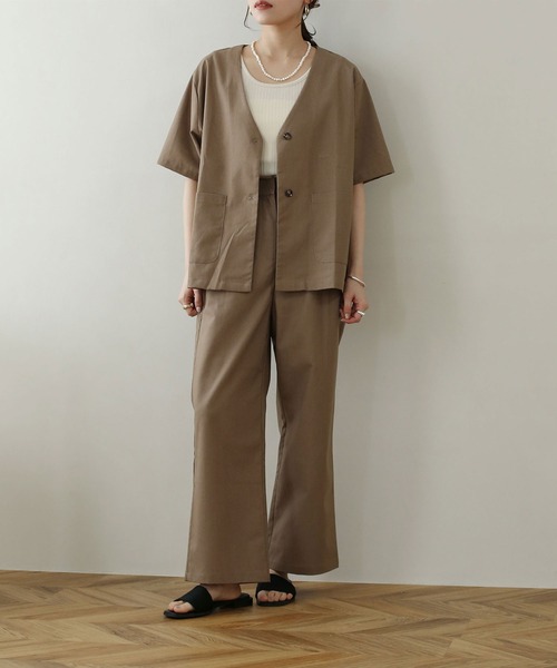 NOAHL(ノアル)の「【NOAHL】リネンワイドパンツ(その他パンツ・レディース・ブラウン/キナリ/ブラック・L/M)」の12枚目の写真