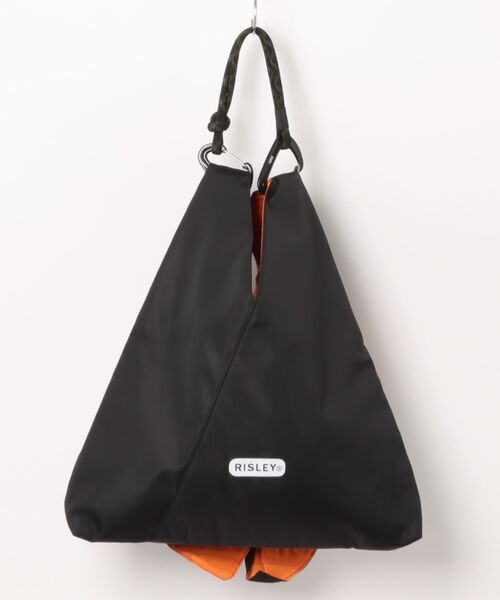 SOFFITTO（ソフィット）の「【RISLEY×OUTDOOR(リズレイ×アウトドア)】トライアングルフリルバッグ［R2501-TFB36］（ショルダーバッグ・レディース・ベージュ/ブラック・FREE）」の3枚目の写真