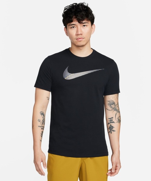 NIKE（ナイキ）の「ナイキ  DF 2 YR スウッシュ S/S NIKE（Tシャツ/カットソー・メンズ・ブラック/ホワイト/ブルーグレー・S/M/L/LL/3L）」の2枚目の写真