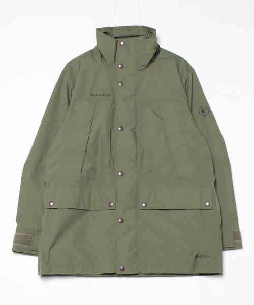 Mammut（マムート）の「オベリスク ゴアテックス ジップイン ハードシェル コート アジアンフィット / Obelisk Gore-Tex Zip-In HS Coat AF Men（ダウンジャケット/コート・メンズ・カーキ・X-LARGE/MEDIUM）」の4枚目の写真