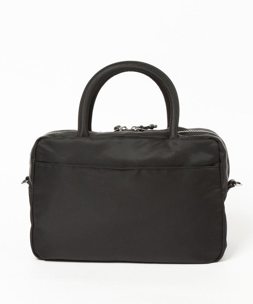 BAYFLOW（ベイフロー）の「[500mlのペットボトルも入る]フロントＷポケットボストンバッグ（ハンドバッグ・レディース・ライトグレー/ブラック/バーガンディー/ライトベージュ・FREE）」の17枚目の写真