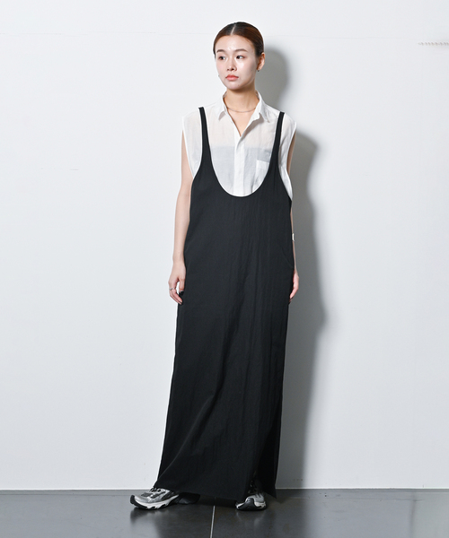 CITYSHOP（シティーショップ）の「OPPOSITE CAMI DRESS：ワンピース（ワンピース・レディース・ブラック/チャコールグレー・38/36）」の3枚目の写真