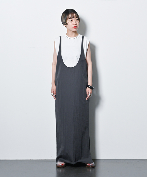 CITYSHOP（シティーショップ）の「OPPOSITE CAMI DRESS：ワンピース（ワンピース・レディース・ブラック/チャコールグレー・38/36）」の5枚目の写真