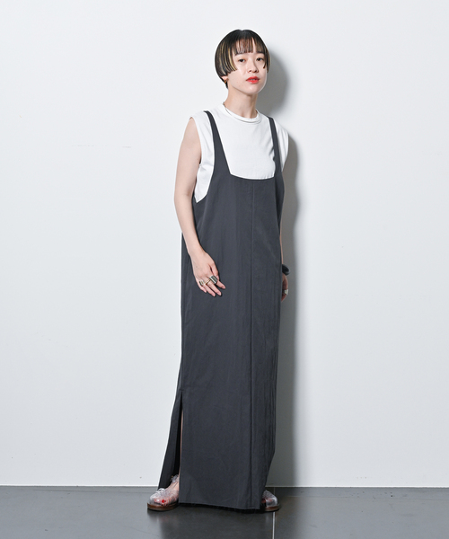 CITYSHOP（シティーショップ）の「OPPOSITE CAMI DRESS：ワンピース（ワンピース・レディース・ブラック/チャコールグレー・38/36）」の6枚目の写真