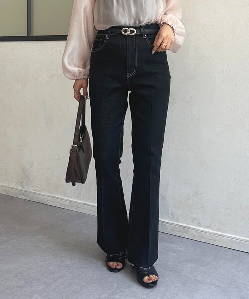 Thevon（ゼボン）の「セミフレアデニム（その他パンツ・レディース・ブラック/ブルー・S/M）」の4枚目の写真