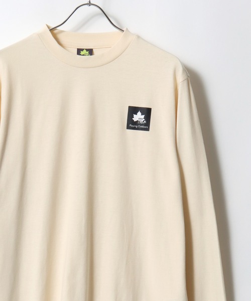 LOGOS(ロゴス)の「2026SS LOGOS/ロゴス ワンポイントBOXロゴ ロンT 長袖 ロングスリーブTシャツ レディース メンズ(Tシャツ/カットソー・メンズ・ブラウン/ワインレッド/ネイビー/アイボリー/カーキ/ブラック・M/L/LL)」の2枚目の写真