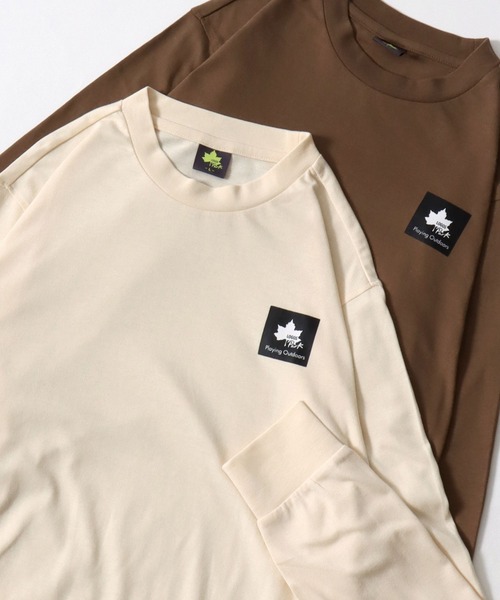 LOGOS(ロゴス)の「2026SS LOGOS/ロゴス ワンポイントBOXロゴ ロンT 長袖 ロングスリーブTシャツ レディース メンズ(Tシャツ/カットソー・メンズ・ブラウン/ワインレッド/ネイビー/アイボリー/カーキ/ブラック・M/L/LL)」の8枚目の写真