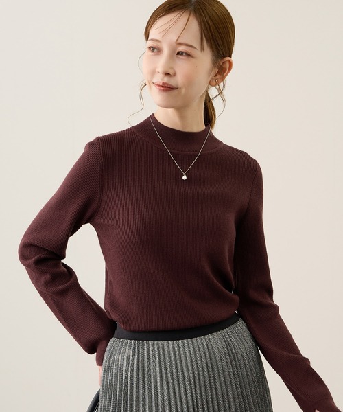 ROPE' PICNIC(ロペピクニック)の「アンチピリングプチハイネックニット/リンクコーデ(ニット/セーター・レディース・ホワイト系その他5/ダークブラウン/グリーン/キナリ・FREE)」の3枚目の写真