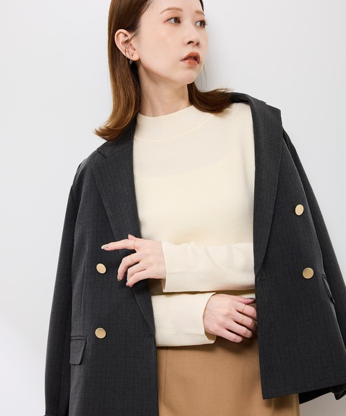 ROPE' PICNIC(ロペピクニック)の「アンチピリングプチハイネックニット/リンクコーデ(ニット/セーター・レディース・ホワイト系その他5/ダークブラウン/グリーン/キナリ・FREE)」の8枚目の写真