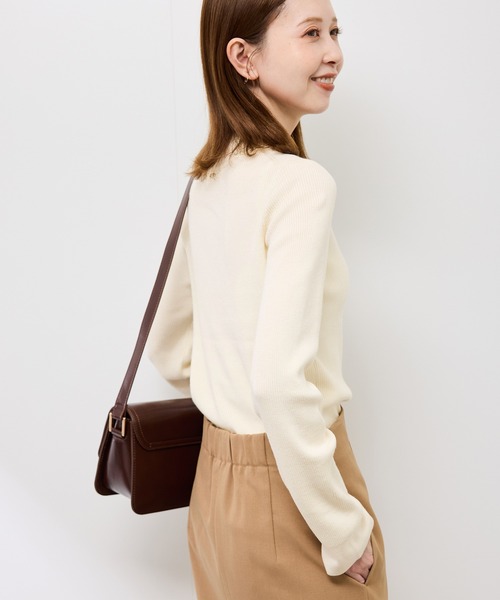 ROPE' PICNIC(ロペピクニック)の「アンチピリングプチハイネックニット/リンクコーデ(ニット/セーター・レディース・ホワイト系その他5/ダークブラウン/グリーン/キナリ・FREE)」の10枚目の写真