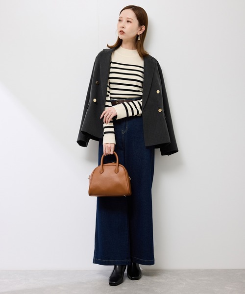 ROPE' PICNIC(ロペピクニック)の「アンチピリングプチハイネックニット/リンクコーデ(ニット/セーター・レディース・ホワイト系その他5/ダークブラウン/グリーン/キナリ・FREE)」の15枚目の写真