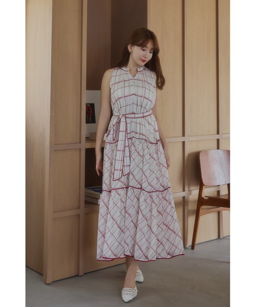 ワンピース Anduze Belted Check Dress Anduze Belted Check Dress